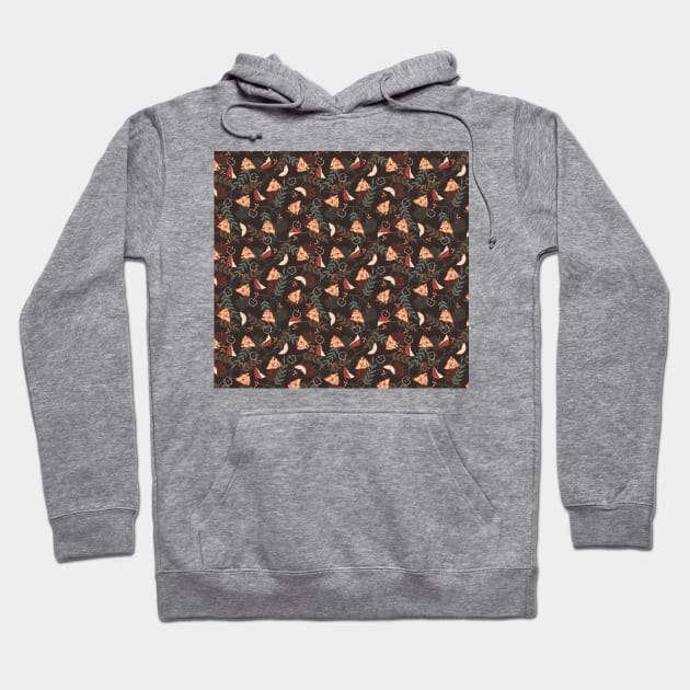 Apple Pie Floral Pattern Hoodie by FlinArt